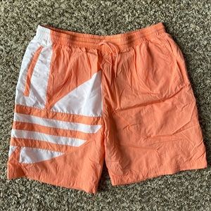 Adidas 80s throwback athletic shorts salmon mens XL